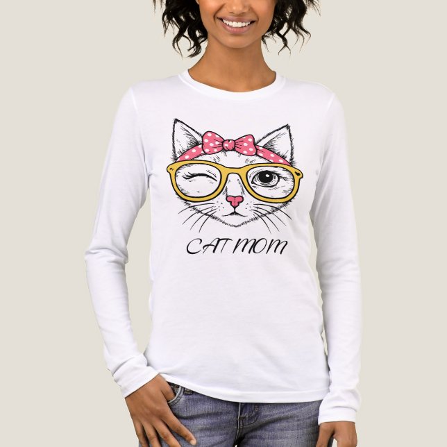 Women's cat mum Tri-Blend shirt (Front)