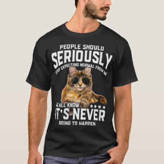 Womens Cat People Should Seriously Graphic Gift Id T-Shirt