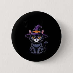 Womens Cattitude Witch Cat Funny Black Cat 6 Cm Round Badge