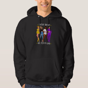 Womens Caution Girls Trip In Progress Queens  Vaca Hoodie