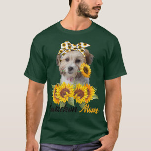 Womens Cavachon Mum Sunflower Summer Dog Mum Mama  T-Shirt