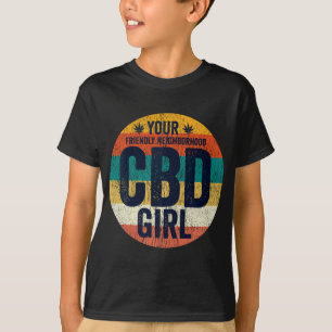 Womens CBD Oil  Women Retro Friendly Neighborhood  T-Shirt