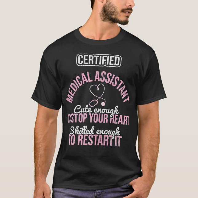 Womens Certified Cute Stop Heart Skilled Restart M T-Shirt (Front)