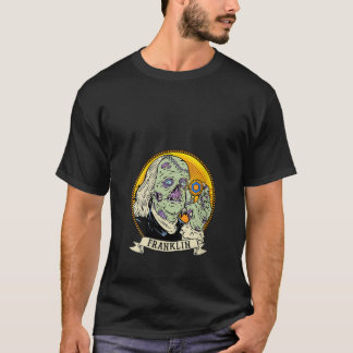Womens Chainlink Zombie Dollar Ben Franklin Hodl C T-Shirt