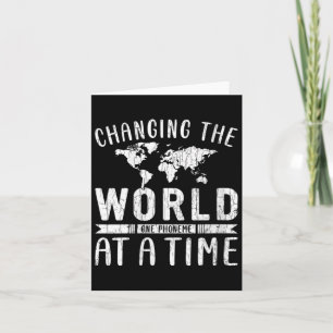 Womens Changing The World Funny Dyslexic Dyslexia  Card