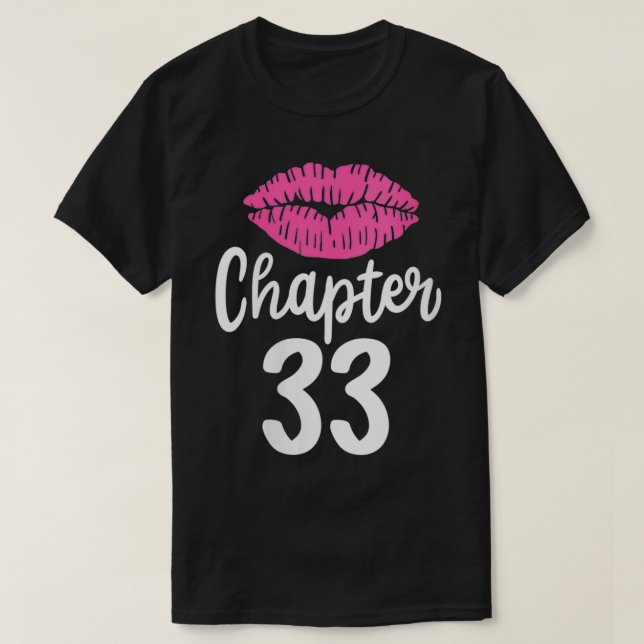 Womens Chapter 33 33rd Birthday Party Thirty Three T-Shirt (Design Front)