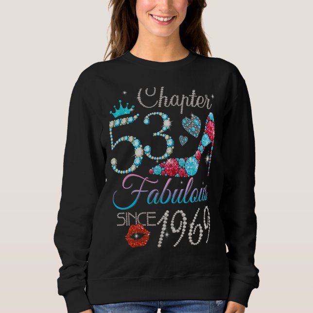 Womens Chapter 53 Fabulous Since 1969 53rd Birthda Sweatshirt (Front)