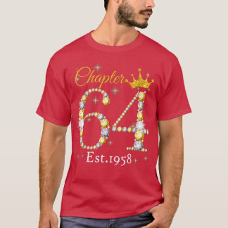Womens Chapter 64 EST 1958 64 Years Old 64th Birth T-Shirt