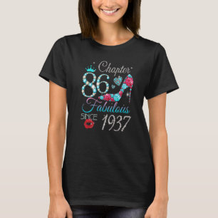 Womens Chapter 86 EST 1937 86 Years Old 86th Birth T-Shirt