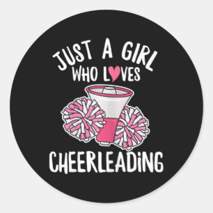 Womens Cheer Girl Quote For A Cheerleading Girl Classic Round Sticker