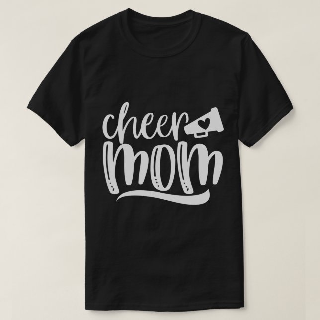 Womens Cheer Mum , Megaphone with Heart Accent, Wo T-Shirt (Design Front)