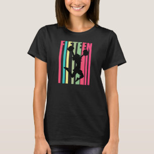 Womens Cheerleading 15th Birthday Womens Girls Tee