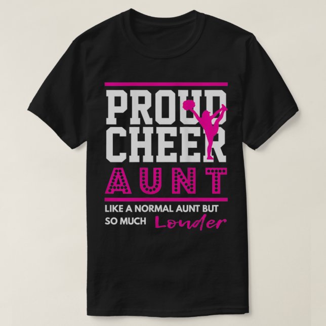 Womens Cheerleading Graphic  Proud Cheer Aunt  T-Shirt (Design Front)