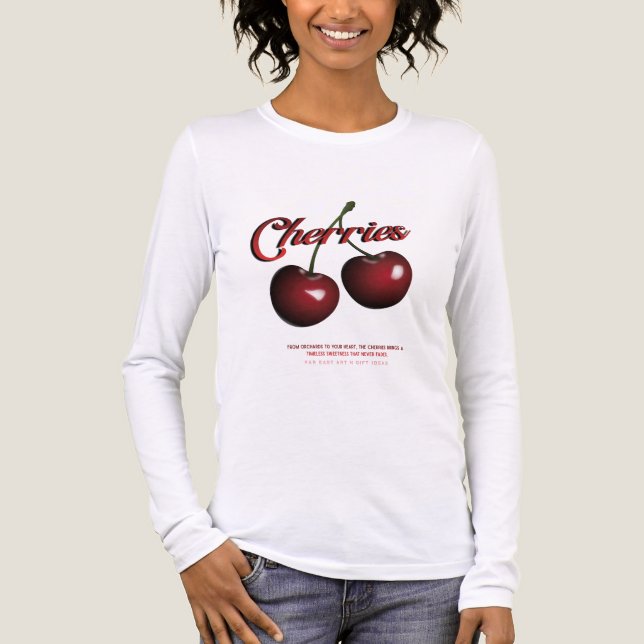 Women's Cherries Long-sleeved Tshirt  (Front)