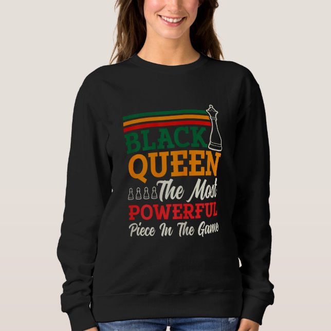 Womens Chess Queen Most Powerful Piece Checkmate C Sweatshirt (Front)