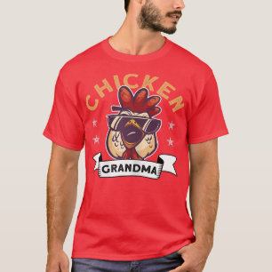 Womens Chicken Grandma - Farmer Rooster Hen Chicke T-Shirt
