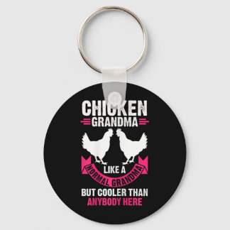 Womens Chicken Grandma Like A Normal Grandma But C Key Ring