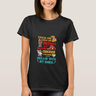 Womens Chicken Wing Hot Dog And Bologna Chicken & T-Shirt