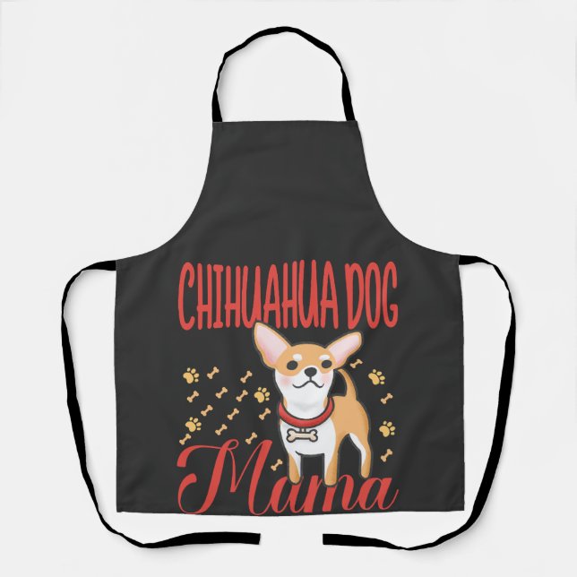 Women's Chihuahua Dog Mum Apron (Front)