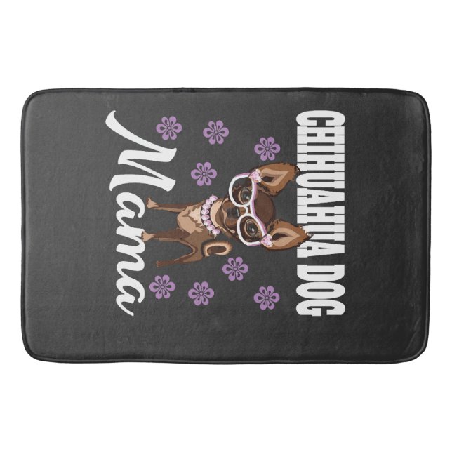 Women's Chihuahua Dog Mum   Bath Mat (Front)