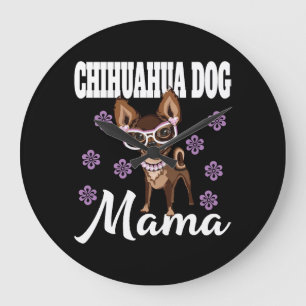Women's Chihuahua Dog Mum   Large Clock