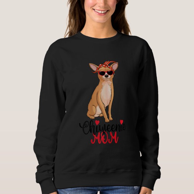 Womens Chiweenie Dog Chiweenie Mum Sweatshirt (Front)