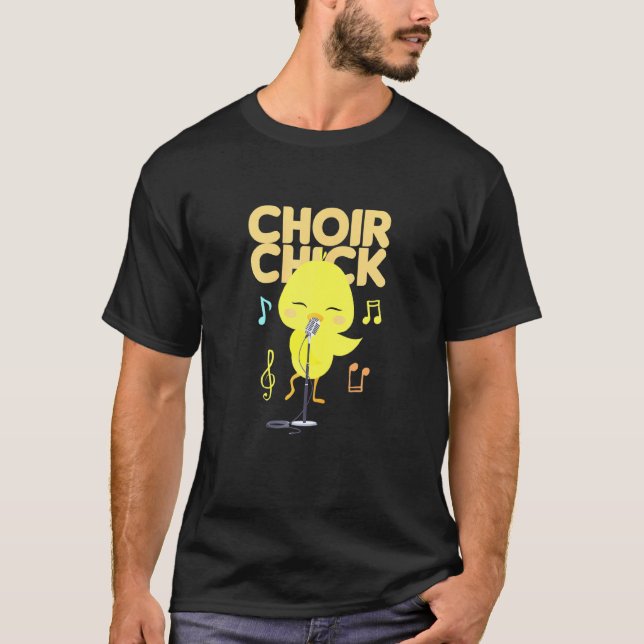 Womens Choir Chick Chicken Singing Singer Cute Bir T-Shirt (Front)
