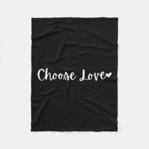 Womens Choose Love Motivational Mantra V-neck Fleece Blanket