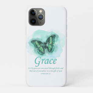Womens Christian Bible Butterfly Verse: Grace Case-Mate iPhone Case