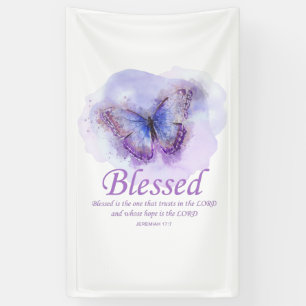 Women's Christian Bible Verse Butterfly: Blessed Banner