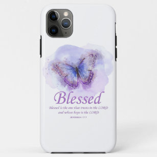 Women's Christian Bible Verse Butterfly: Blessed Case-Mate iPhone Case