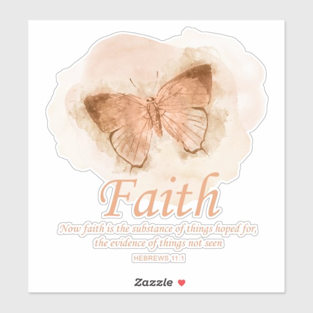Women's Christian Bible Verse Butterfly: Faith (Sheet)