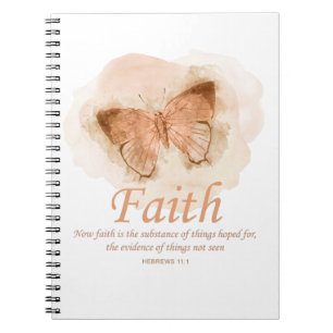 Women's Christian Bible Verse Butterfly: Faith Notebook