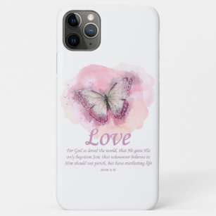 Women's Christian Bible Verse Butterfly: Love Case-Mate iPhone Case
