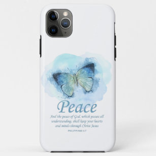 Women's Christian Bible Verse Butterfly: Peace Case-Mate iPhone Case