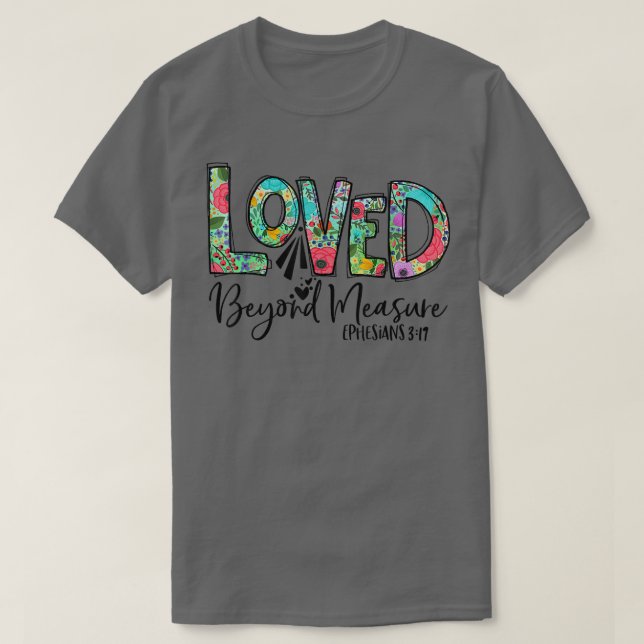 Womens Christian Tshirt Blessed Beyond Measure Lov (Design Front)