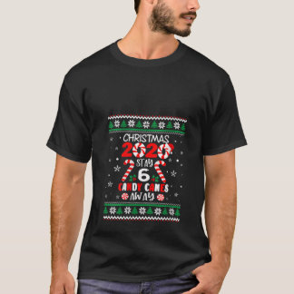 Womens Christmas 2020 Stay 6 Candy Canes Away Funn T-Shirt