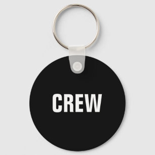 Womens Christmas Crew Team Staff Member Red White Key Ring