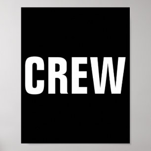 Womens Christmas Crew Team Staff Member Red White  Poster