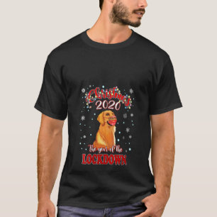 Womens Christmas Golden Retriever  Quarantine 2020 T-Shirt