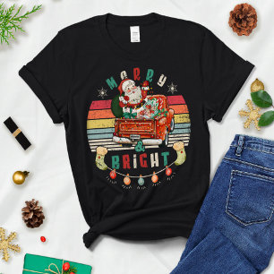 Womens Christmas, Holiday Shirts, Merry & Bright  T-Shirt