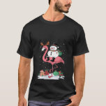 Womens Christmas Snowman Riding Flamingo Xmas Girl T-Shirt<br><div class="desc">Womens Christmas Snowman Riding Flamingo Xmas Girls Women V Neck</div>
