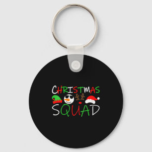 Womens Christmas Squad Reindeer Elf Santa Snowman Key Ring