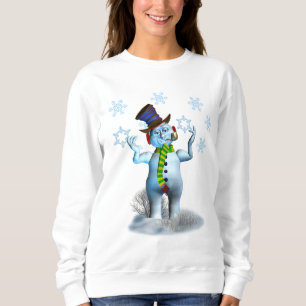 Women's Christmas Sweatshirt with Snowman