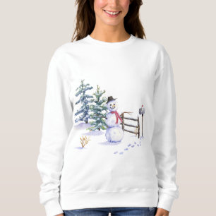 Women's Christmas Sweatshirt with Snowman