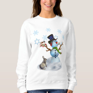 Women's Christmas Sweatshirt with Snowman