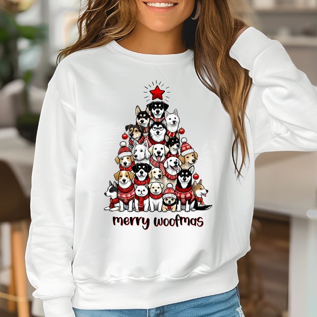 Women's Christmas Sweatshirts Dog Mama Woofmas (Creator Uploaded)