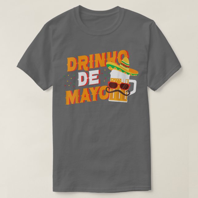 Womens Cinco De Mayo Beer Sombrero Sunglasses Drin T-Shirt (Design Front)