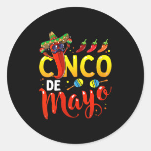 Womens Cinco De Mayo For Mens Womens Kids Mexican Classic Round Sticker