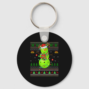 Womens Ckleball Snowman Ugly Christmas Sweater Srt Key Ring